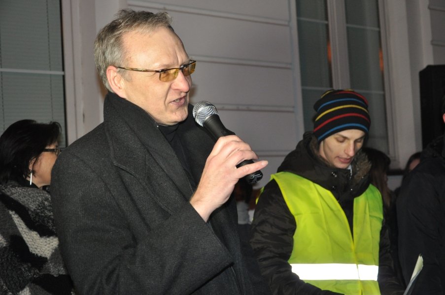 Pikieta przeciwko ACTA w Ostrołęce [25.I.2012] - zdjęcie #17 - eOstroleka.pl