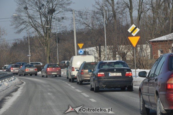 Protestujący kierowcy zakorkowali Ostrołękę [28.I.2012] - zdjęcie #1 - eOstroleka.pl