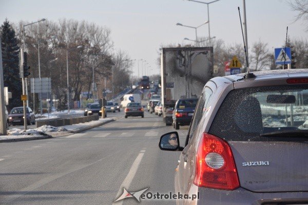 Protestujący kierowcy zakorkowali Ostrołękę [28.I.2012] - zdjęcie #6 - eOstroleka.pl