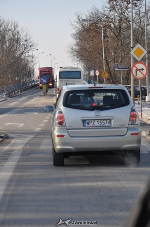 Protestujący kierowcy zakorkowali Ostrołękę [28.I.2012] - zdjęcie #8 - eOstroleka.pl
