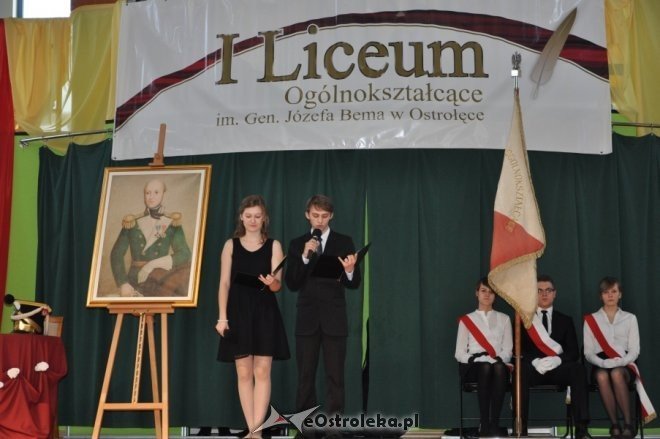 1 LO: Uczniowie uczcili pamięć gen. Bema [14.III.2012] - zdjęcie #22 - eOstroleka.pl