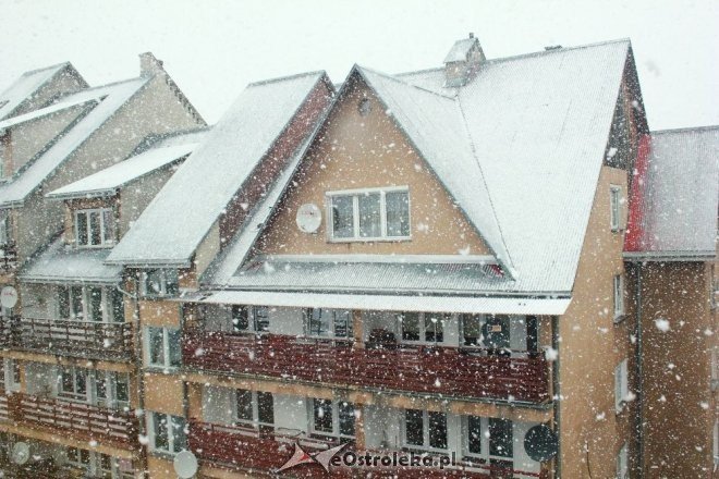 Powrót zimy w Ostrołęce [31.03.2012] - zdjęcie #8 - eOstroleka.pl