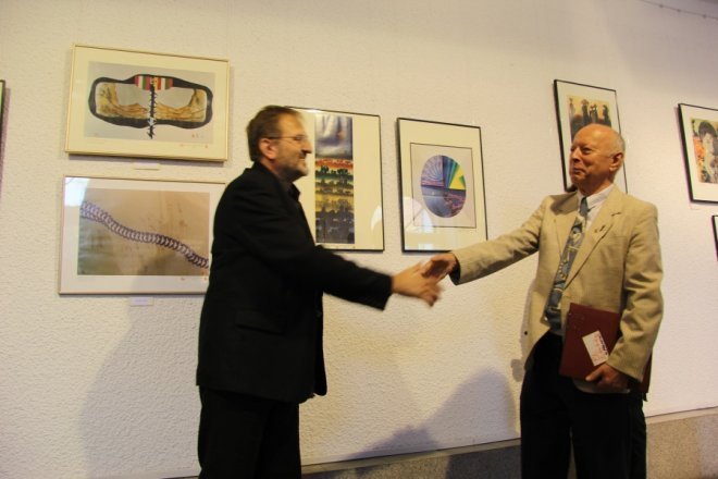 Wernisaż wystawy Jurgena Steinemanna w w Galerii Ostrołęka [2 VIII 2012] - zdjęcie #37 - eOstroleka.pl