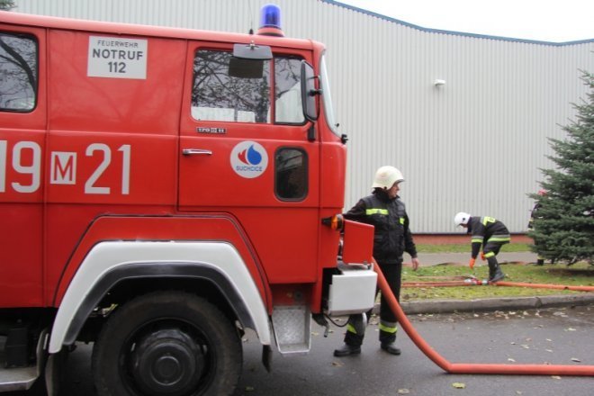 Ćwiczenia przeciwpożarowe w Stora Enso [8 XI 2012] - zdjęcie #15 - eOstroleka.pl