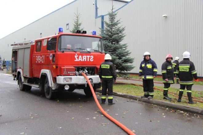 Ćwiczenia przeciwpożarowe w Stora Enso [8 XI 2012] - zdjęcie #20 - eOstroleka.pl