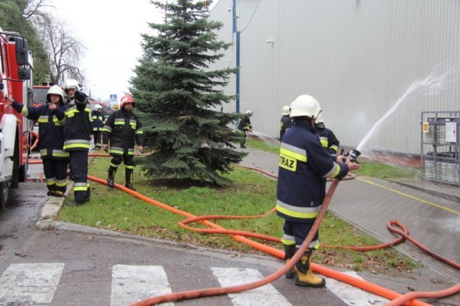Ćwiczenia przeciwpożarowe w Stora Enso [8 XI 2012] - zdjęcie #21 - eOstroleka.pl