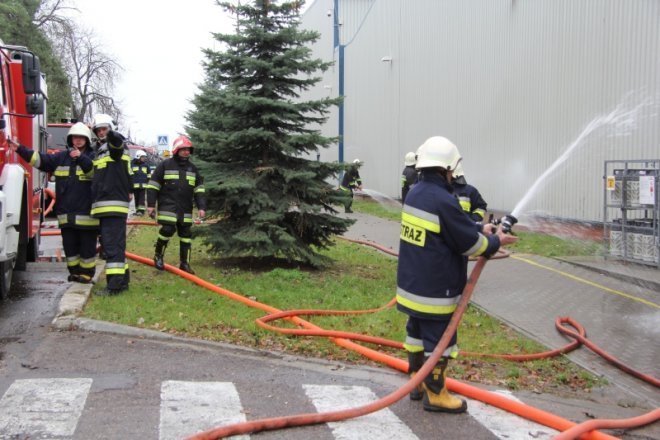 Ćwiczenia przeciwpożarowe w Stora Enso [8 XI 2012] - zdjęcie #28 - eOstroleka.pl