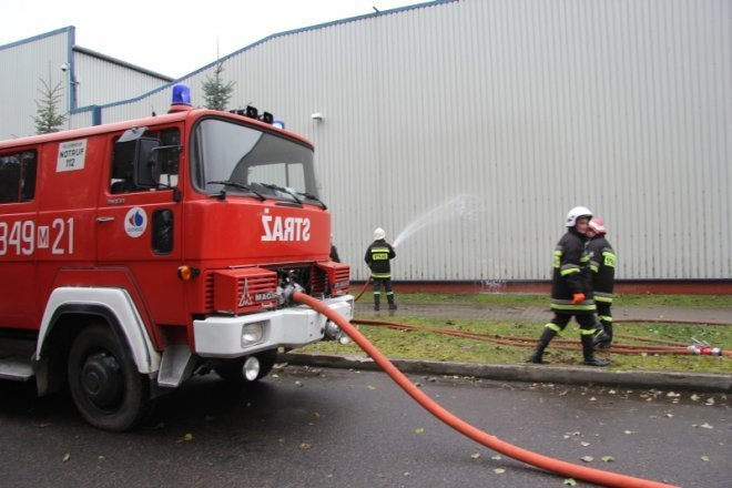 Ćwiczenia przeciwpożarowe w Stora Enso [8 XI 2012] - zdjęcie #33 - eOstroleka.pl