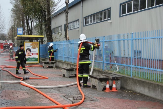 Ćwiczenia przeciwpożarowe w Stora Enso [8 XI 2012] - zdjęcie #46 - eOstroleka.pl