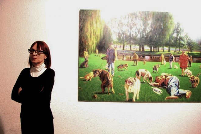 Wernisaż wystawy „Oto człowiek” - Radosława Jastrzębskiego [8 XI 2012] - zdjęcie #19 - eOstroleka.pl