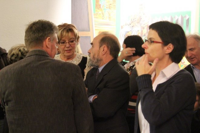 Wernisaż wystawy „Oto człowiek” - Radosława Jastrzębskiego [8 XI 2012] - zdjęcie #13 - eOstroleka.pl