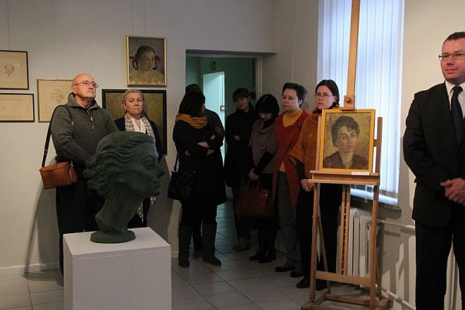 Wersniaż wystawy Hanny Michalskiej [12 XII 2012] - zdjęcie #8 - eOstroleka.pl