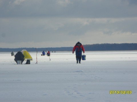 Udana wyprawa na lód wędkarzy z PZW „Narew 38” [03.02.2013] - zdjęcie #24 - eOstroleka.pl
