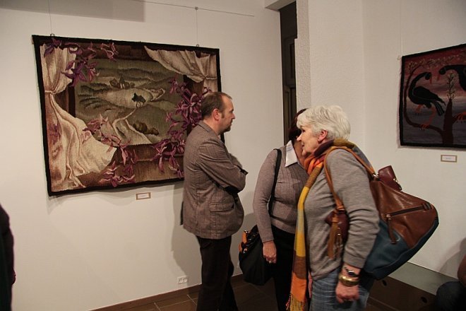 Wernisaż wystawy Gobelinów z Galerii Ostrołęka [22 II 2013] - zdjęcie #5 - eOstroleka.pl