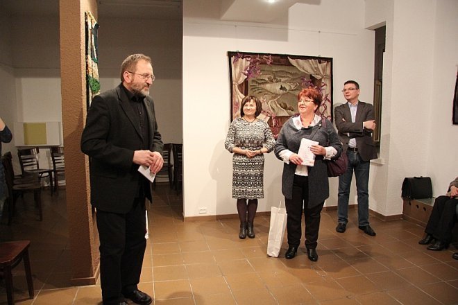 Wernisaż wystawy Gobelinów z Galerii Ostrołęka [22 II 2013] - zdjęcie #1 - eOstroleka.pl