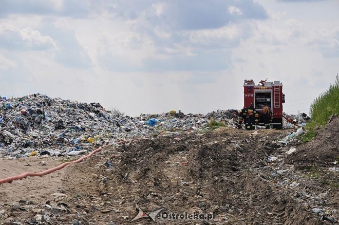 Pożar na miejskim wysypisku śmieci przy ulicy Turskiego [29.06.2013] - zdjęcie #4 - eOstroleka.pl
