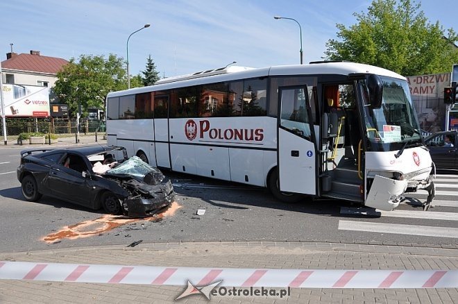 Wypadek na skrzyżowaniu ul. Bogusławskiego i ul. Piłsudskiego [05.07.2013] - zdjęcie #3 - eOstroleka.pl
