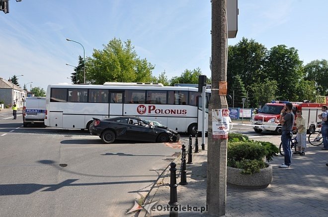 Wypadek na skrzyżowaniu ul. Bogusławskiego i ul. Piłsudskiego [05.07.2013] - zdjęcie #10 - eOstroleka.pl