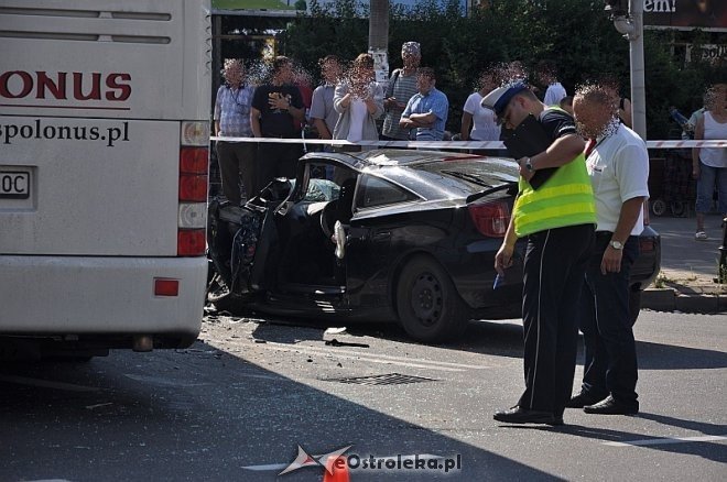 Wypadek na skrzyżowaniu ul. Bogusławskiego i ul. Piłsudskiego [05.07.2013] - zdjęcie #12 - eOstroleka.pl