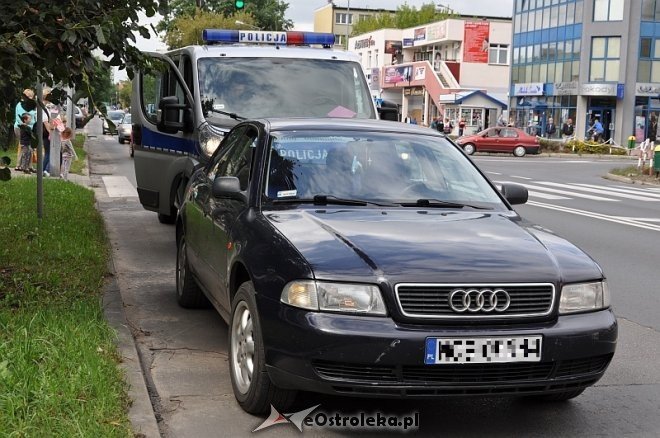 Ostrołęka: Kierowca audi zagapił się na karetkę i potrącił rowerzystę [22.08.2013] - zdjęcie #3 - eOstroleka.pl