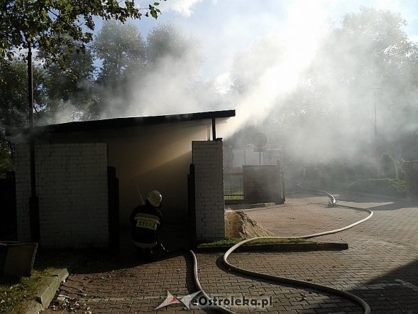Pożar śmietnika na terenie ZUS-u - zdjęcie #8 - eOstroleka.pl