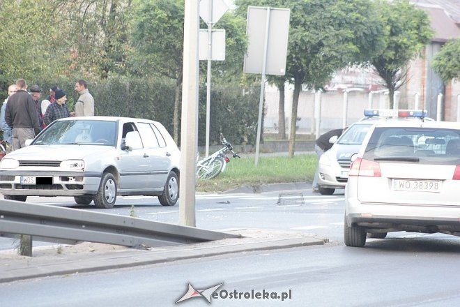 Ostrołęka: Potrącenie rowerzysty na przejściu dla pieszych [23.09.2013] - zdjęcie #1 - eOstroleka.pl