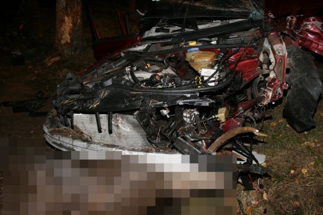 Łodziska: Śmiertelny wypadek. Samochód zderzył się z łosiem. Nie żyje 28-letni mężczyzna [02.10.2013] - zdjęcie #2 - eOstroleka.pl