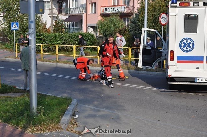 Wypadek na Korczaka: Potrącił inwalidę na przejściu dla pieszych [11.10.2013] - zdjęcie #4 - eOstroleka.pl