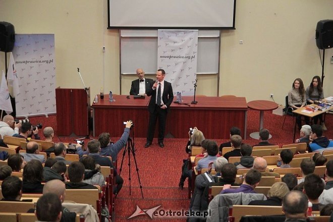 Janusz Korwin-Mikke w Ostrołęce [15.02.2014] - zdjęcie #13 - eOstroleka.pl