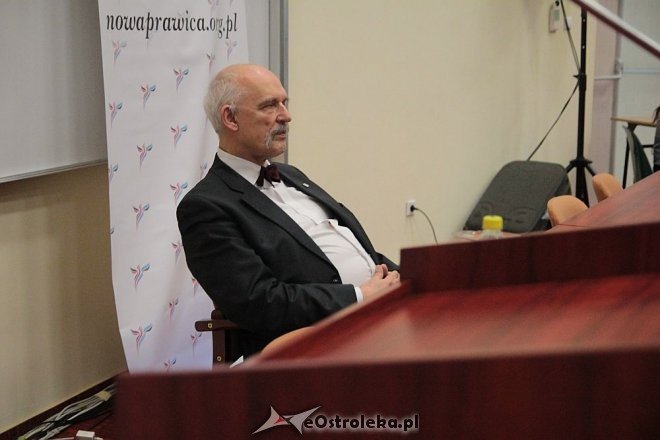 Janusz Korwin-Mikke w Ostrołęce [15.02.2014] - zdjęcie #10 - eOstroleka.pl