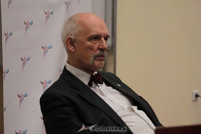 Janusz Korwin-Mikke w Ostrołęce [15.02.2014] - zdjęcie #7 - eOstroleka.pl
