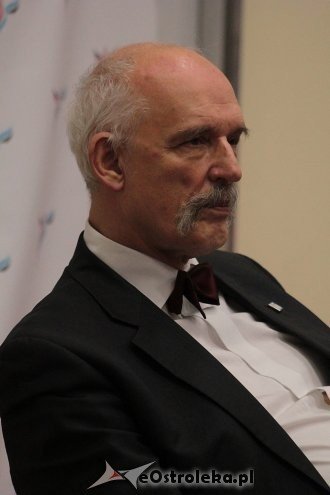 Janusz Korwin-Mikke w Ostrołęce [15.02.2014] - zdjęcie #6 - eOstroleka.pl