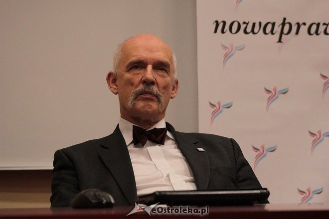 Janusz Korwin-Mikke w Ostrołęce [15.02.2014] - zdjęcie #5 - eOstroleka.pl