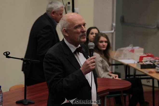 Janusz Korwin-Mikke w Ostrołęce [15.02.2014] - zdjęcie #4 - eOstroleka.pl