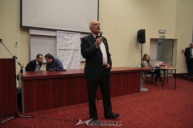 Janusz Korwin-Mikke w Ostrołęce [15.02.2014] - zdjęcie #1 - eOstroleka.pl