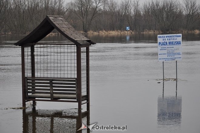 Obecny stan poziomu wody w Narwi [25.02.2014] - zdjęcie #4 - eOstroleka.pl