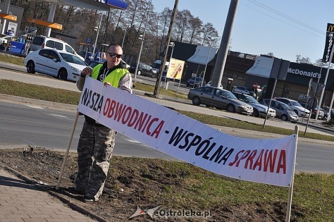 Kolejny protest na rondzie ks. Siemowita III [10.03.2014] - zdjęcie #3 - eOstroleka.pl