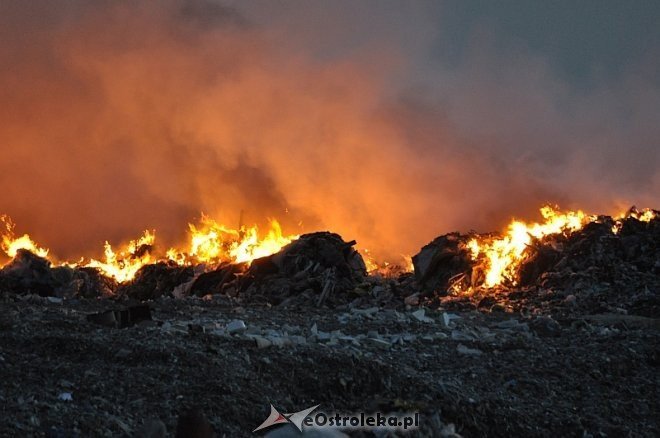 Płonie wysypisko śmieci przy ulicy Turskiego w Ostrołęce [31.03.2014] - zdjęcie #18 - eOstroleka.pl