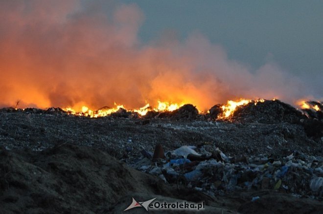Płonie wysypisko śmieci przy ulicy Turskiego w Ostrołęce [31.03.2014] - zdjęcie #19 - eOstroleka.pl