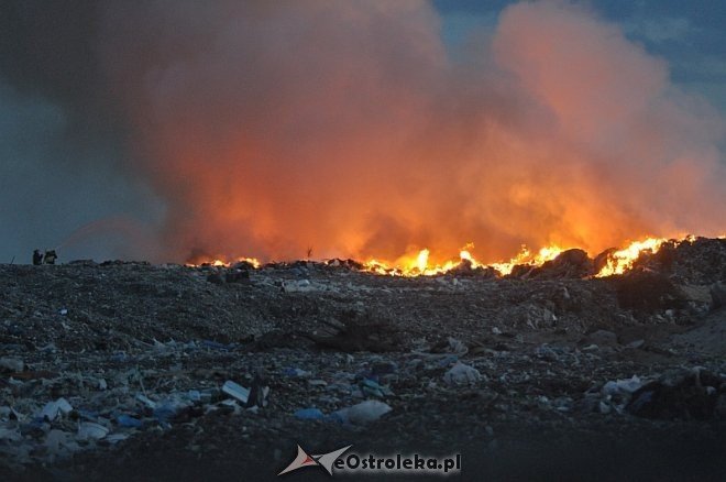 Płonie wysypisko śmieci przy ulicy Turskiego w Ostrołęce [31.03.2014] - zdjęcie #21 - eOstroleka.pl