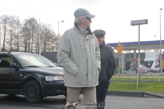 Protest w sprawie budowy obwodnicy Ostrołęki [10.04.2014] - zdjęcie #9 - eOstroleka.pl
