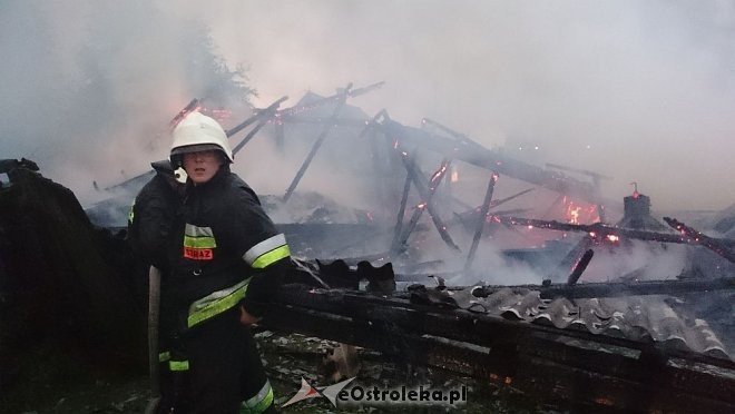 Ogromny pożar w Dzbeninie po uderzeniu pioruna [04.08.2014] - zdjęcie #5 - eOstroleka.pl
