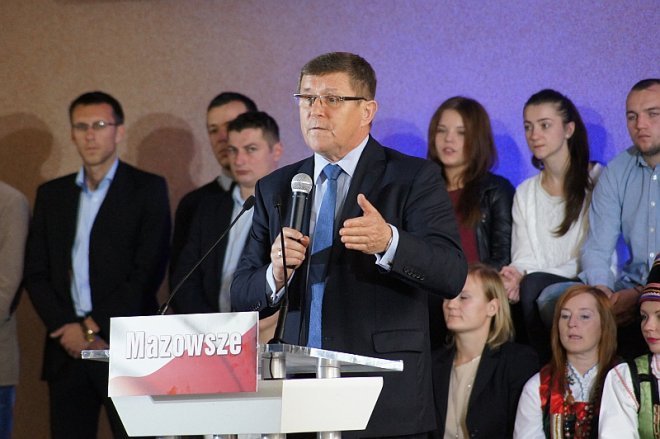 Jarosław Kaczyński w Kadzidle [05.10.2014] - zdjęcie #14 - eOstroleka.pl