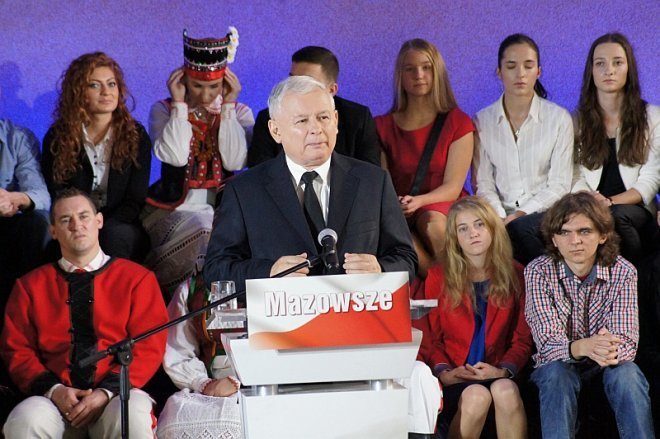 Jarosław Kaczyński w Kadzidle [05.10.2014] - zdjęcie #5 - eOstroleka.pl