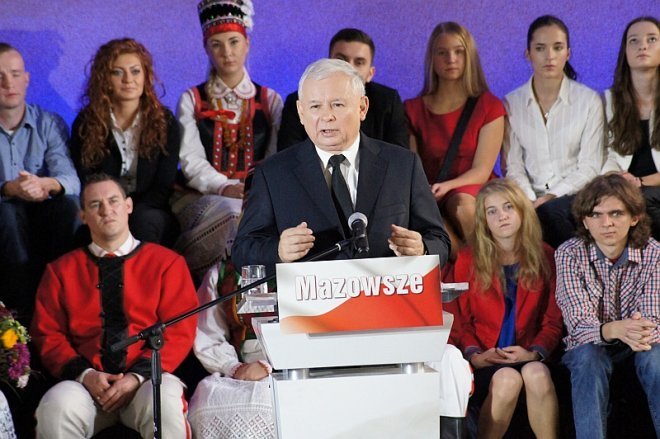 Jarosław Kaczyński w Kadzidle [05.10.2014] - zdjęcie #4 - eOstroleka.pl