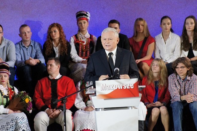 Jarosław Kaczyński w Kadzidle [05.10.2014] - zdjęcie #2 - eOstroleka.pl