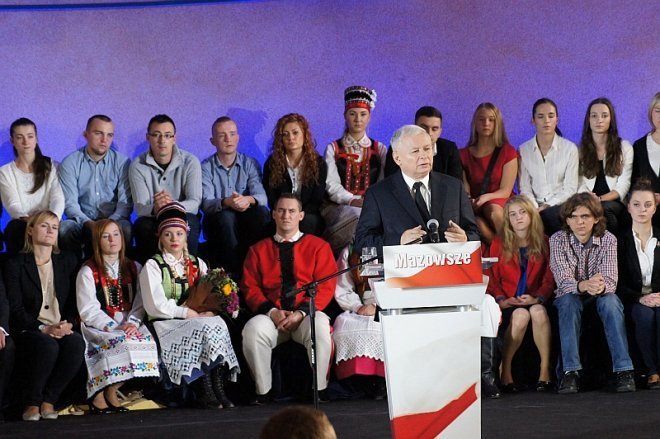 Jarosław Kaczyński w Kadzidle [05.10.2014] - zdjęcie #1 - eOstroleka.pl