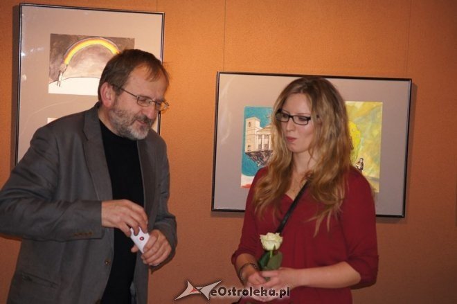 Wernisaż wystawy rysunków Moniki Janowskiej (14.11.2014) - zdjęcie #4 - eOstroleka.pl