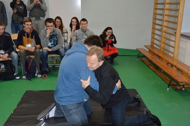 Mistrz Olimpijski Andrzej Supron w ZSZ nr 1 w Ostrołęce [25.02.2015] - zdjęcie #7 - eOstroleka.pl