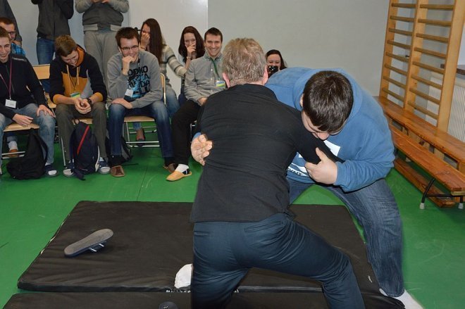 Mistrz Olimpijski Andrzej Supron w ZSZ nr 1 w Ostrołęce [25.02.2015] - zdjęcie #3 - eOstroleka.pl
